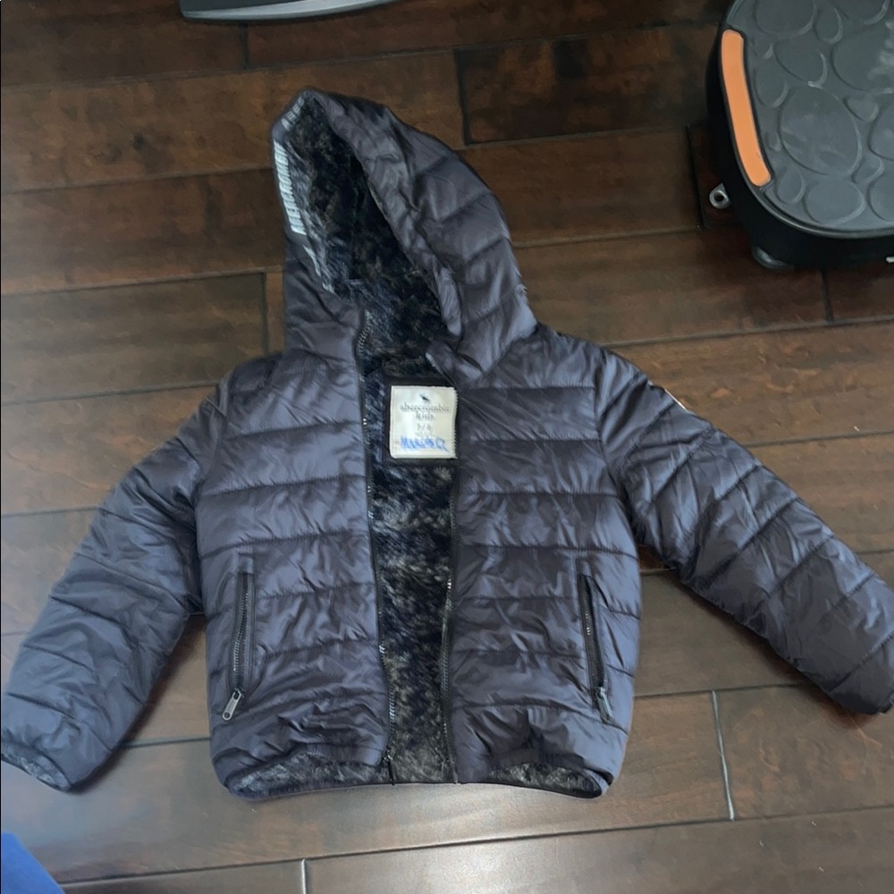 A&F Kids Black Puffer Jacket